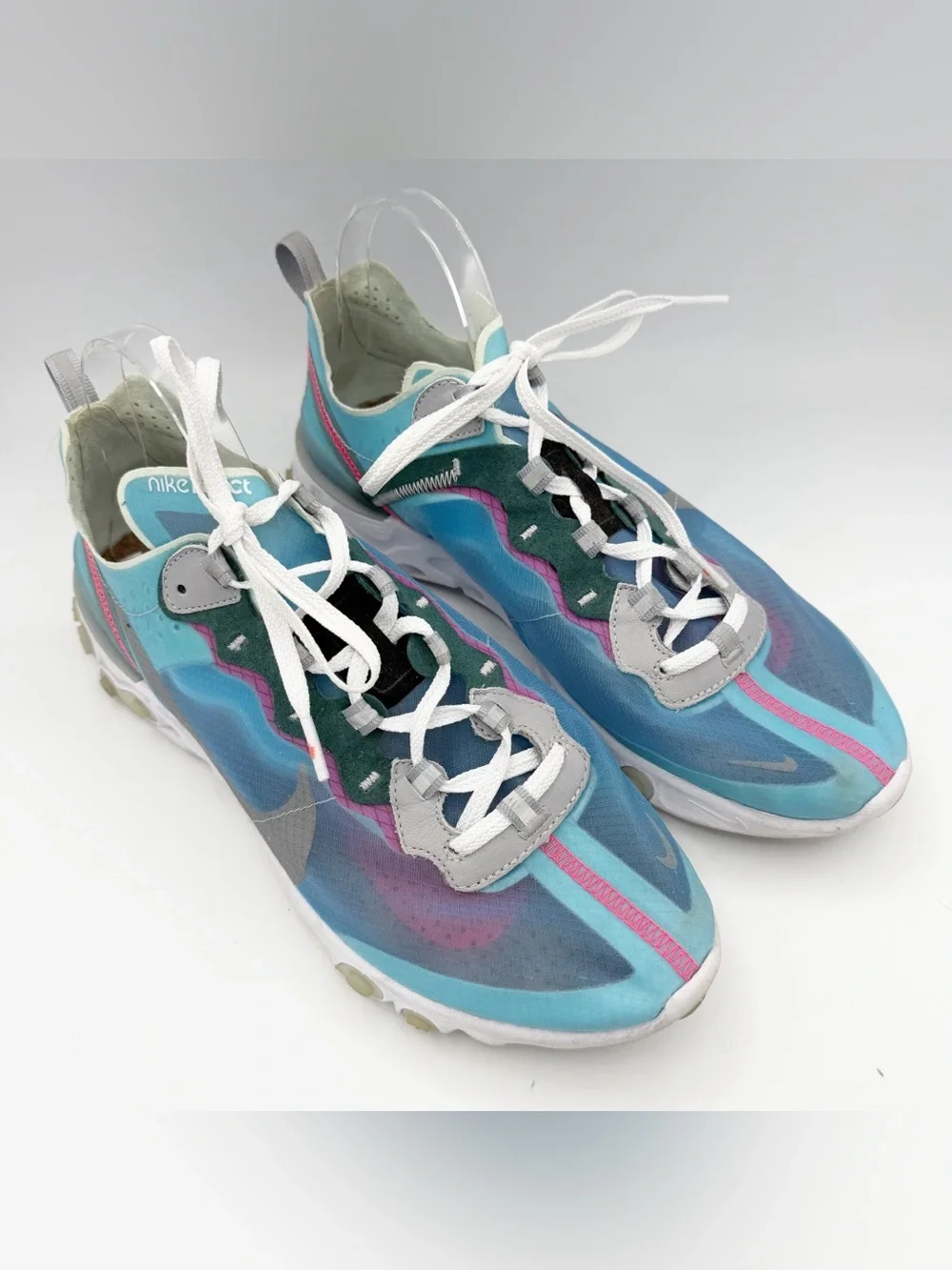 Nike‎ React Element 87 Running Shoes Royal Tint Blue Grey AQ1090-400 Mens 10.5